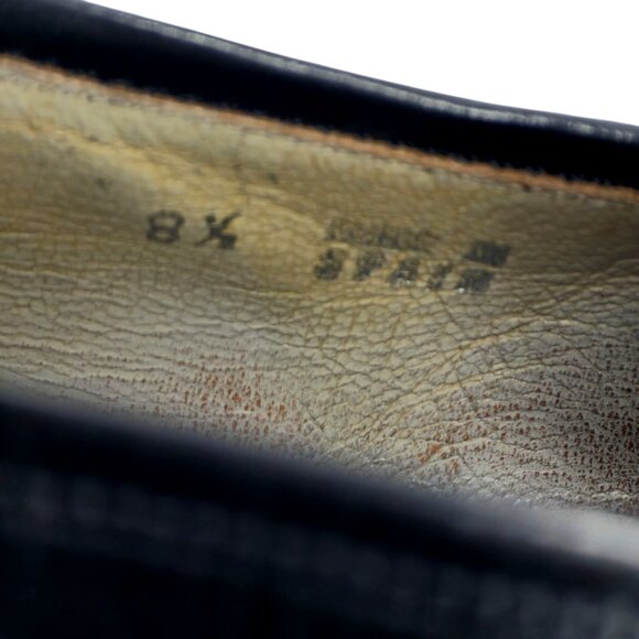 Vintage Mezlan Exotic Crocodile and Leather Dress Shoes Mens 8.5M Penny Loafers - Picture 6 of 11